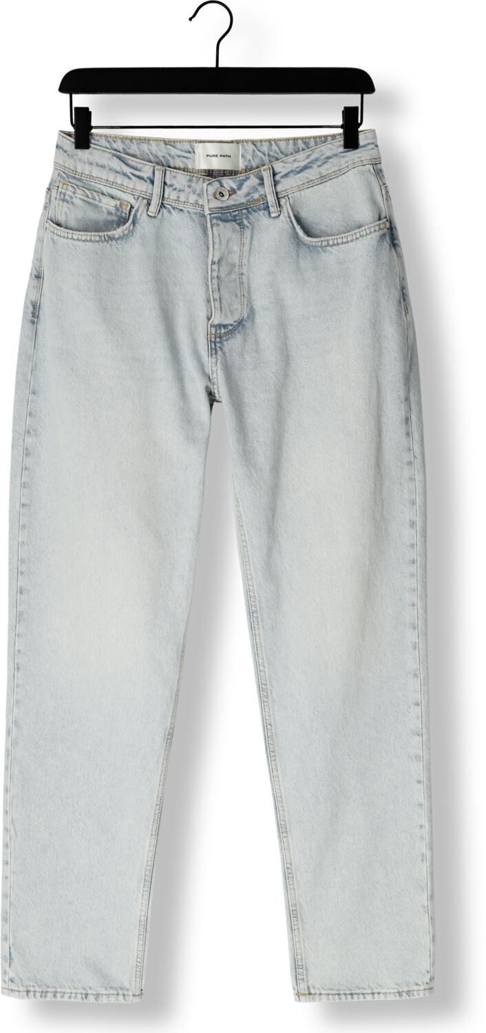 PURE PATH Heren Jeans The Eric Regular Fit Jeans Lichtblauw