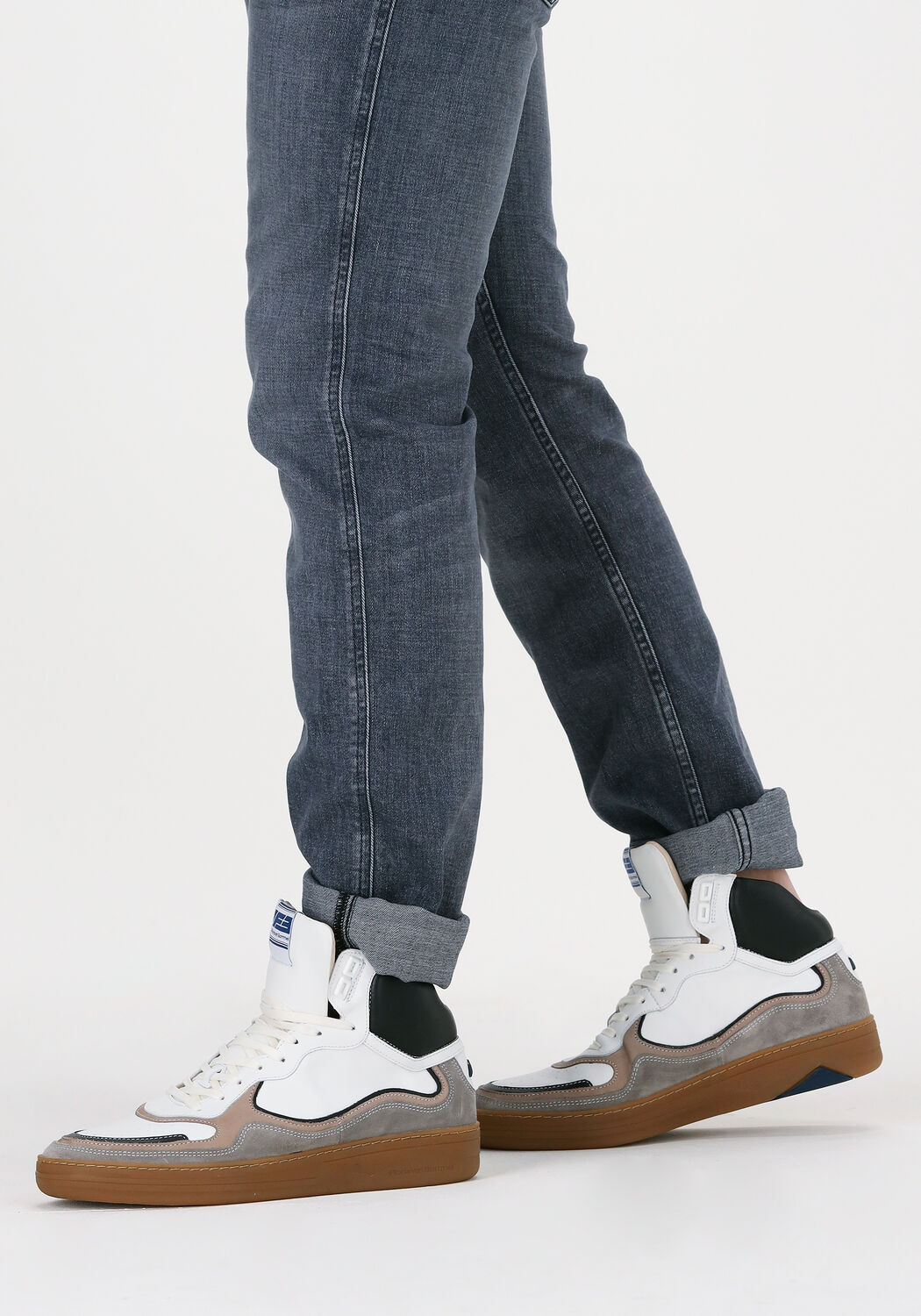 Witte FLORIS VAN BOMMEL Hoge sneakers 20371 - large