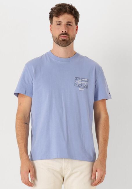 Lichtblauwe TOMMY JEANS T-shirt TJM REG SIGN SPRAY SS T EXT - large