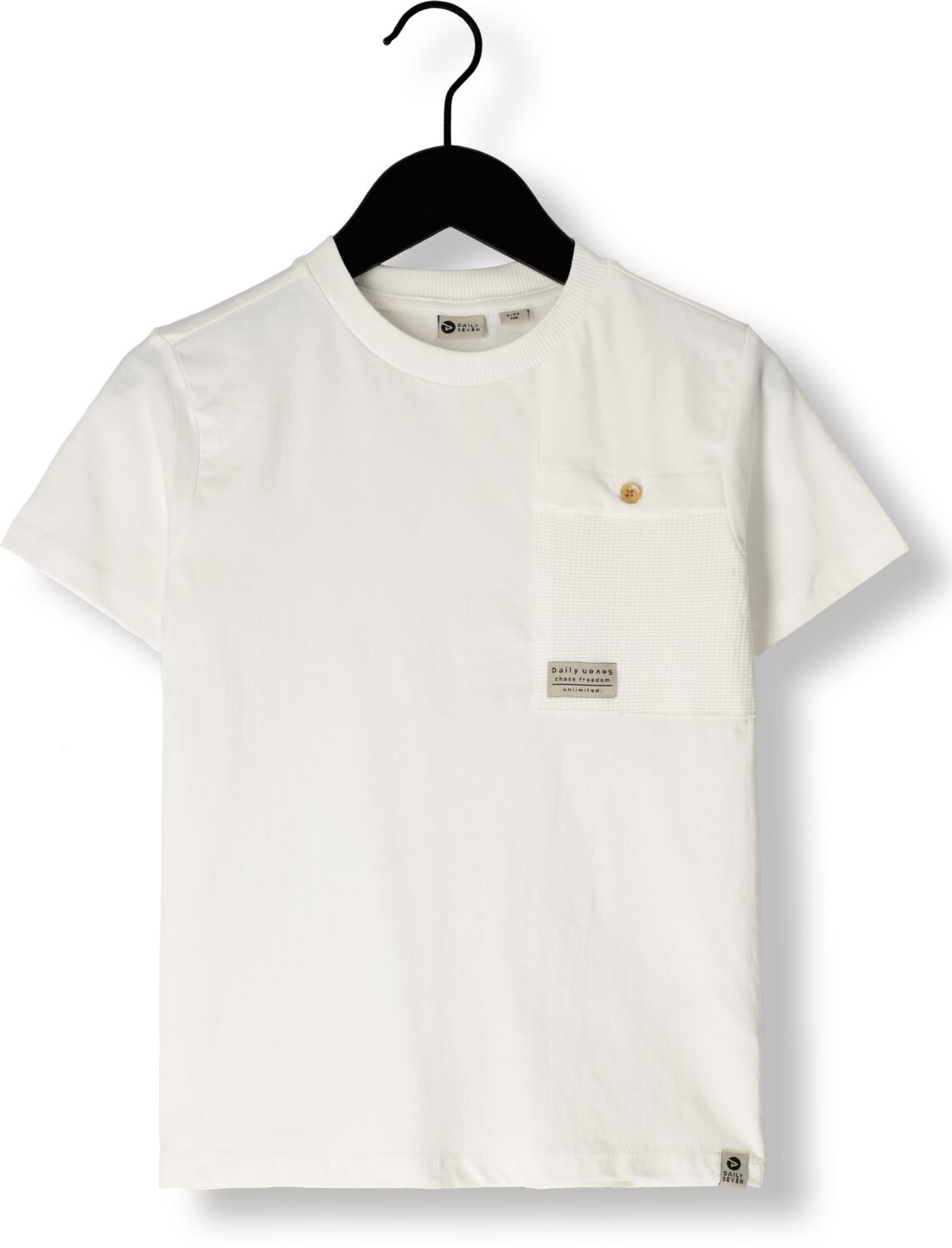 DAILY7 Jongens Polo's & T-shirts T-shirt Pocket Wit