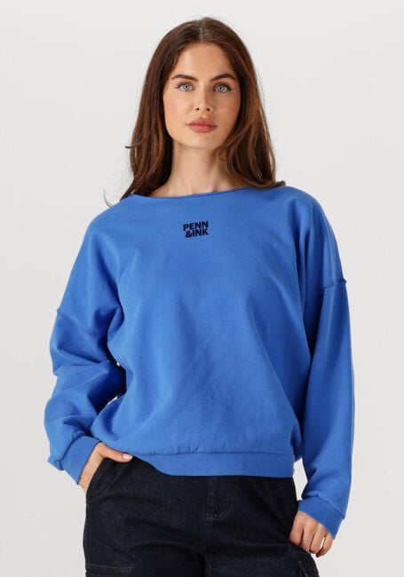 Blauwe PENN & INK Trui SWEATER W25F1703 - large