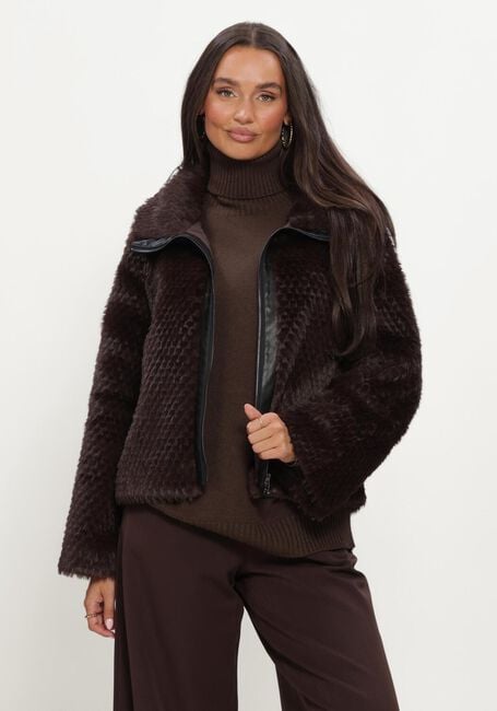 Bruine SIMPLE Faux fur jas WV-PL-FAFU-26-3 - large