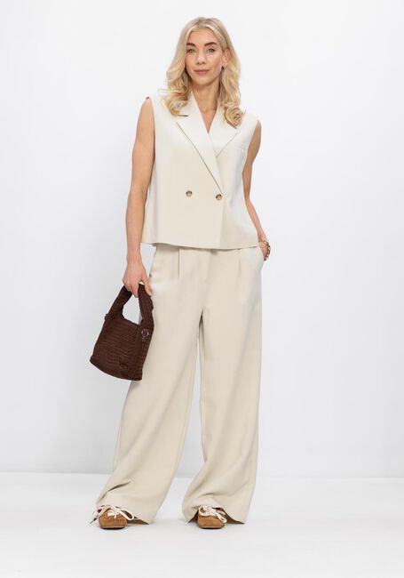 Ecru MODSTR&Ouml;M Wijde broek GALEMD WIDE PANTS - large