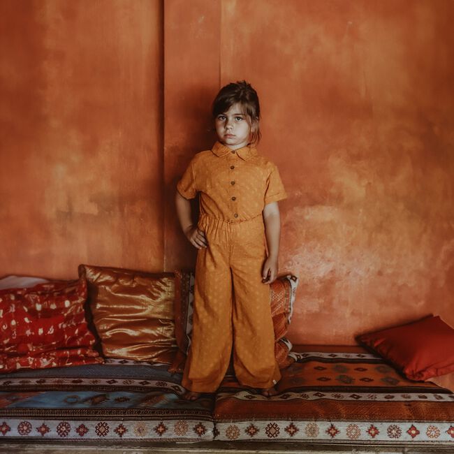 Oranje YOUR WISHES Flared broek BAR - large