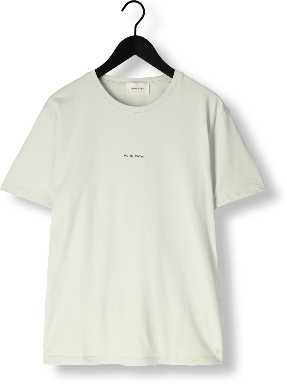 PURE PATH Heren Polo's & T-shirts Regular Fit Crewneck Ss T-shirts Groen