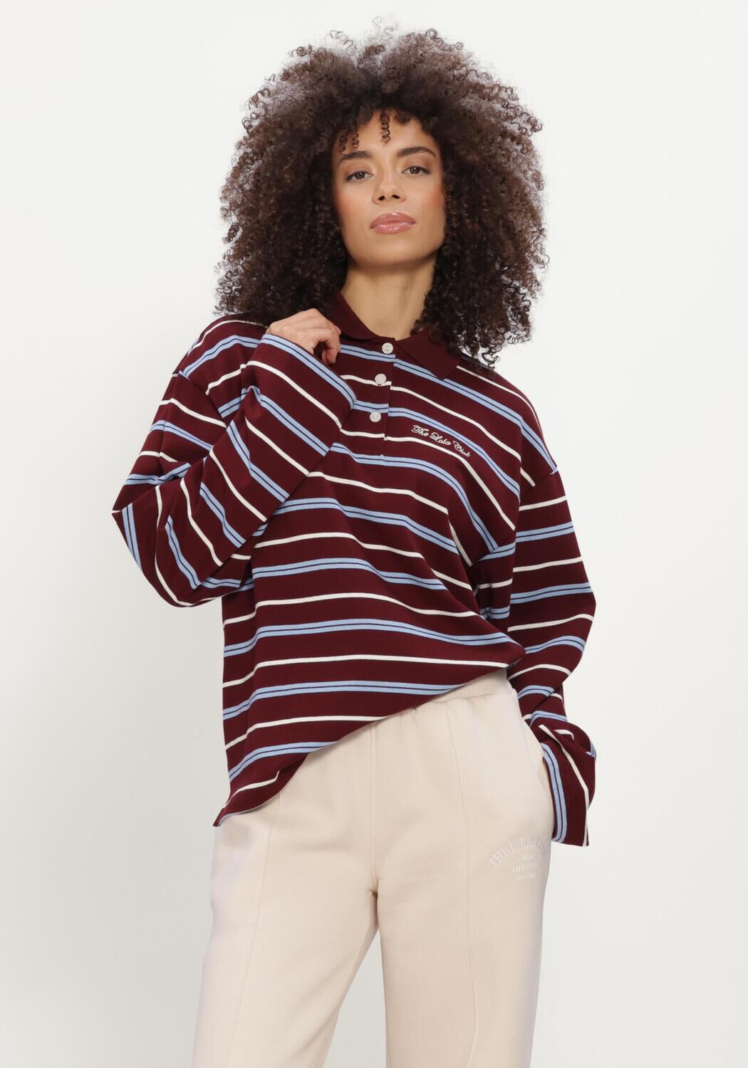 Bordeaux THE LOLA CLUB Trui EMILIA POLO - large