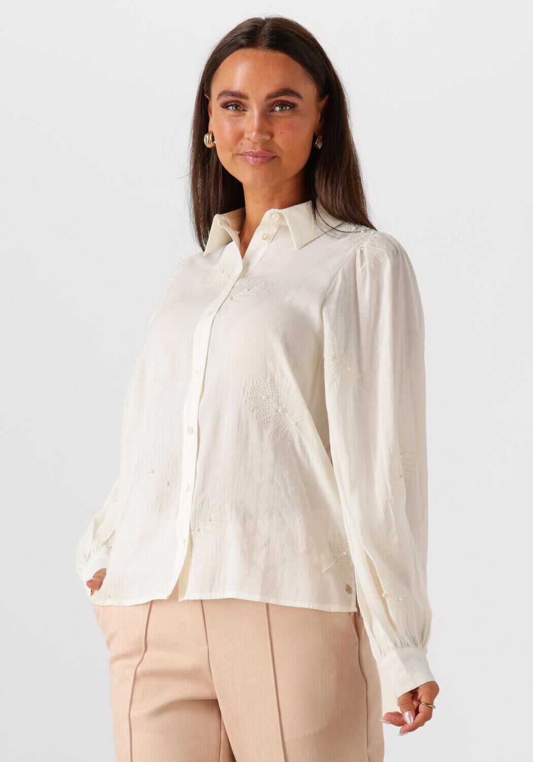 NUKUS Dames Blouses Milanova Blouse Pearl Wit