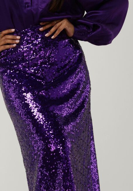 Paarse SELECTED FEMME Midirok SOLA HW MIDI SEQUINS SKIRT - large