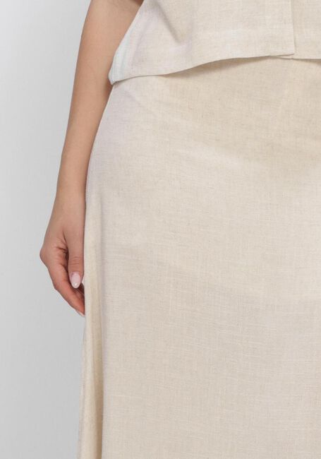 Beige SELECTED WOMEN Maxirok SLFVIVA HW ANKLE LINEN BLEND SKIRT - large