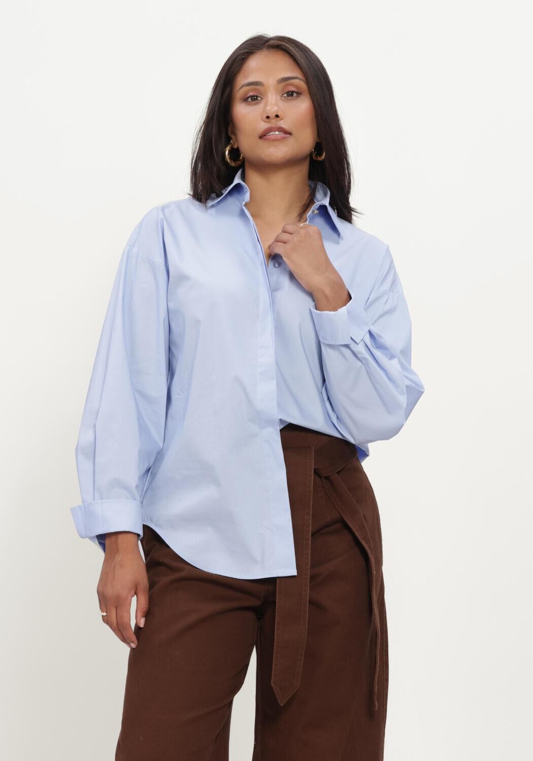 Lichtblauwe JOSH V Blouses LAURI BLOUSE - large