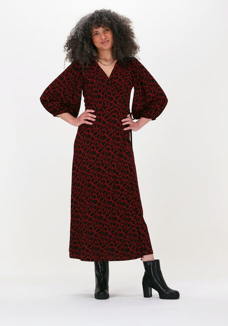 Rode JANSEN AMSTERDAM Midi jurk DRESS OVERLAP - large