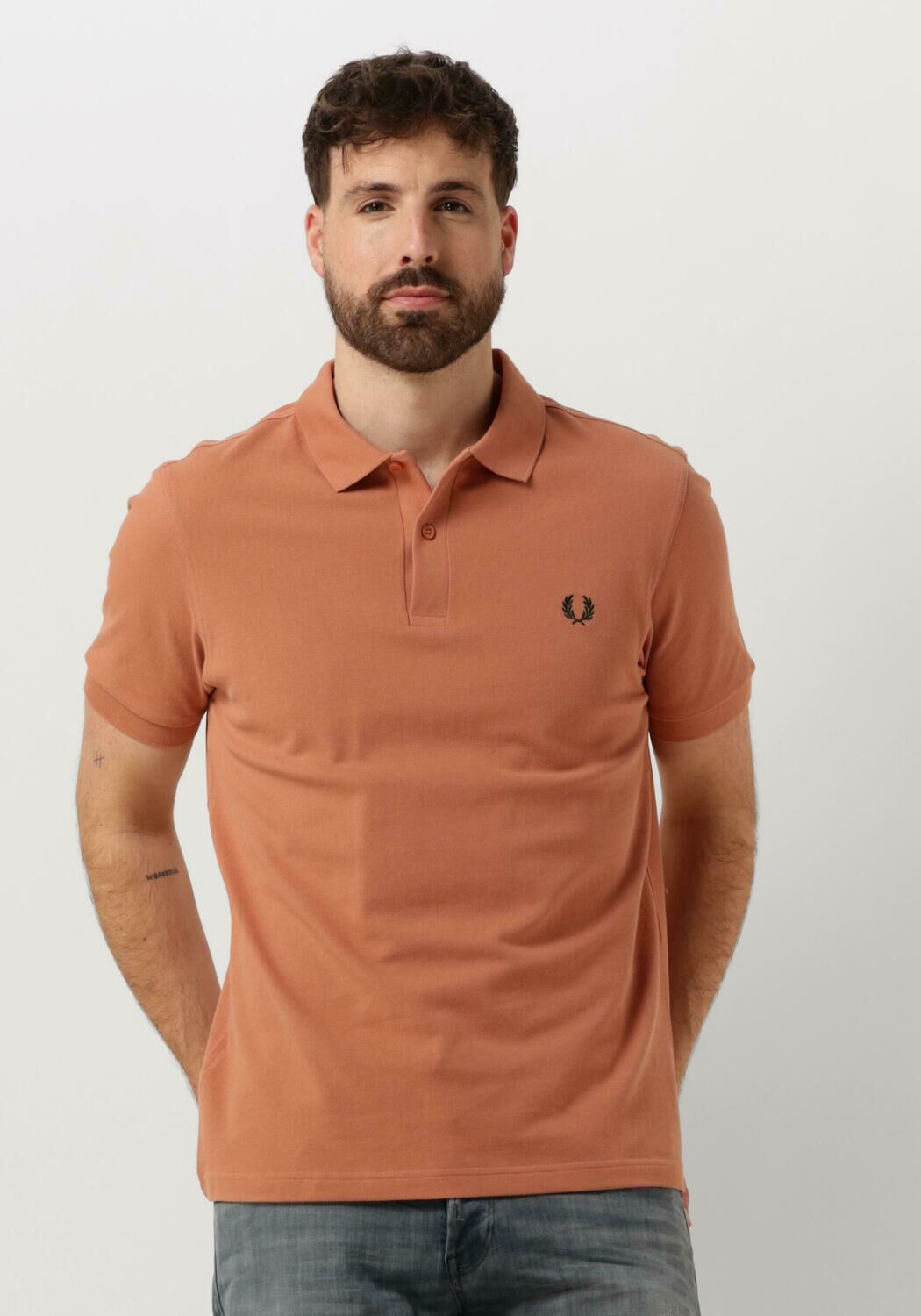 Fred Perry Heren Polo & T-shirt Het Eenvoudige Shirt Orange Heren