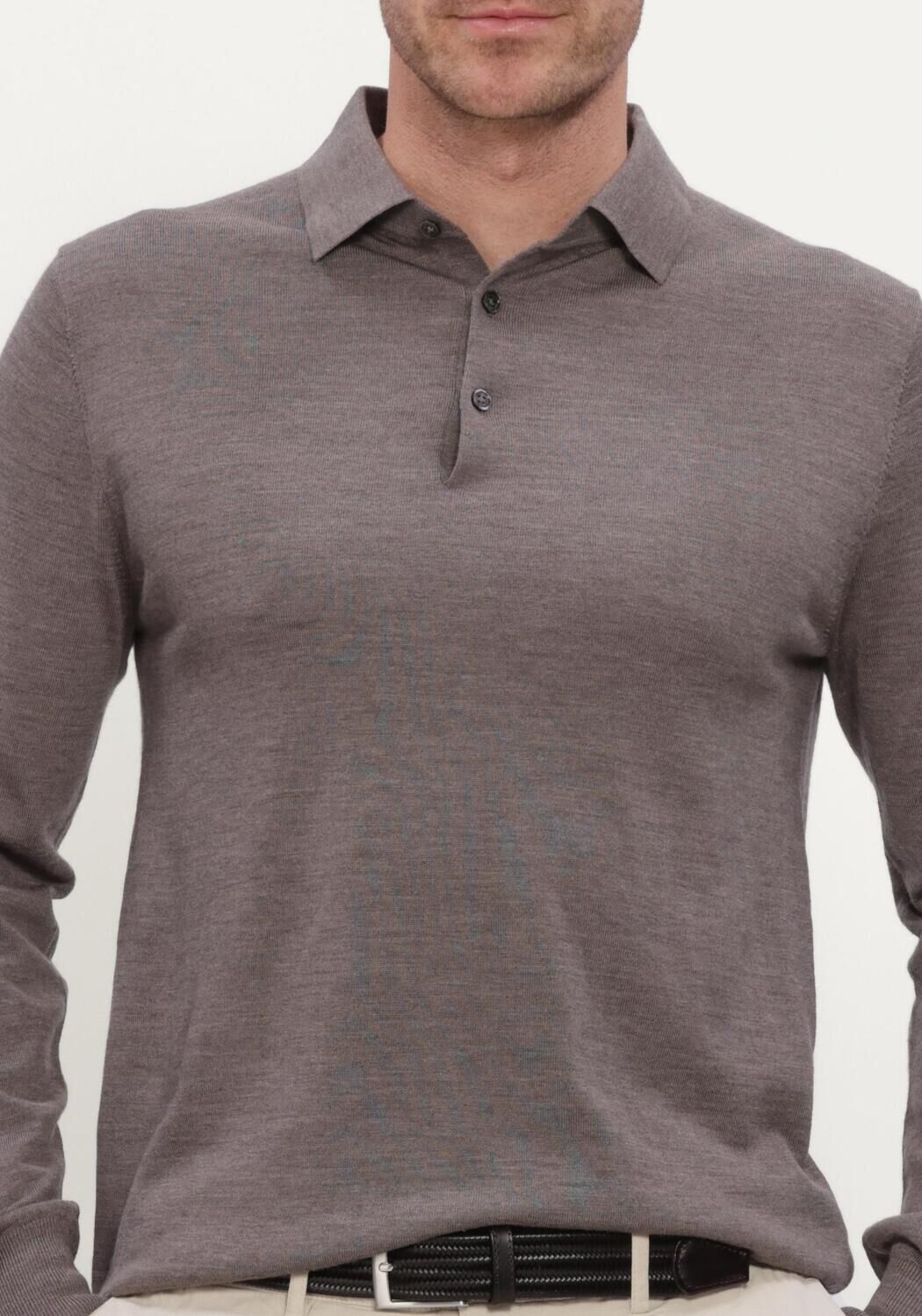 STEFANO LAURAN Heren Truien & Vesten Polo Button Merino Taupe