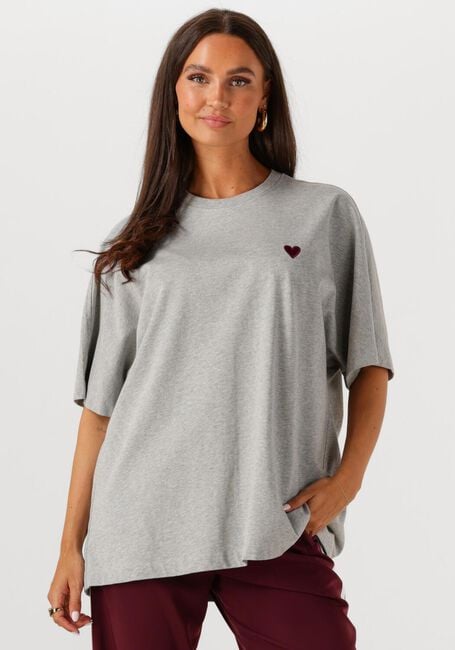 Grijze CATWALK JUNKIE T-shirt OVERSIZED GRAPHIC TSHIRT - large