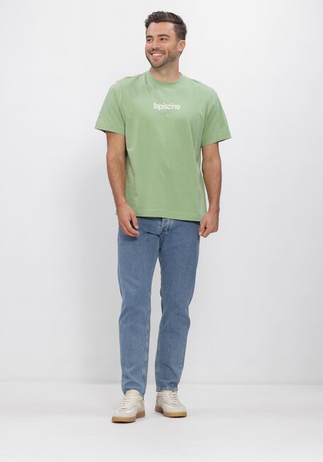 Groene SELECTED MEN T-shirt SLHASPEN GRAPHIC SS TEE - large