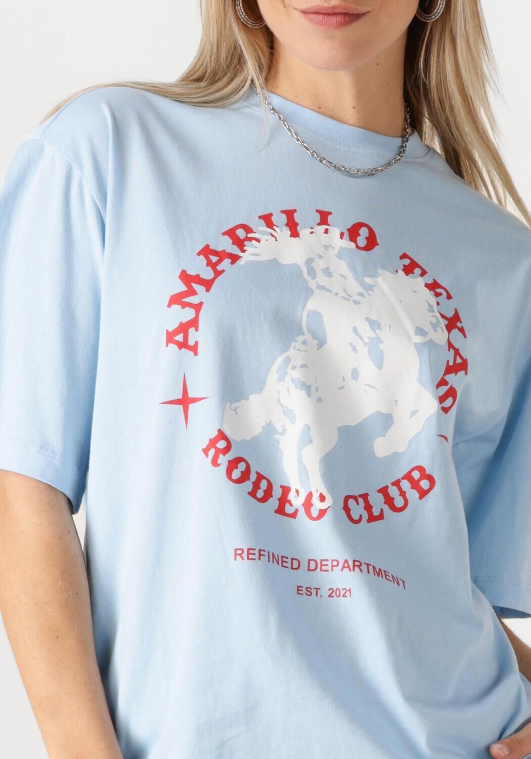 REFINED DEPARTMENT Dames Tops & T-shirts Maggy Lichtblauw