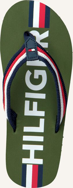 Groene TOMMY HILFIGER Teenslippers MAXI LETTERING PRINT Groene TOMMY HILFIGER Teenslippers MAXI LETTERING PRINT - large