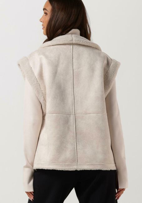 Beige GOOSECRAFT Bodywarmer MILA TEDDY COAT - large