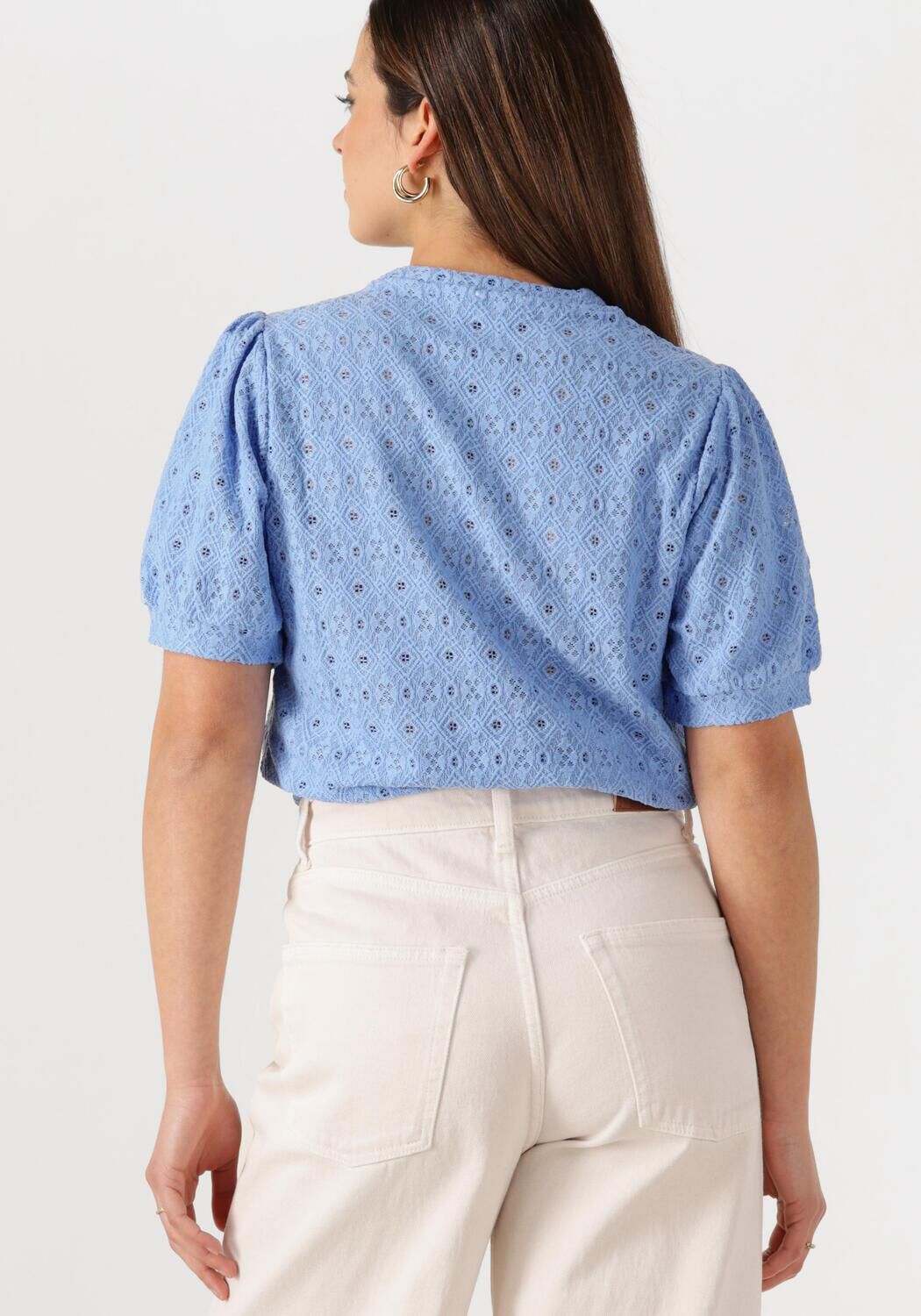 OBJECT Dames Tops & T-shirts Objlaila S s Re Top Blauw