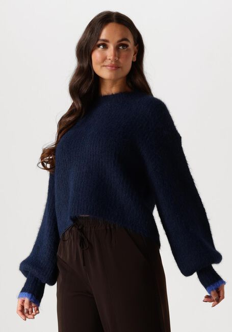 Donkerblauwe CO'COUTURE Truien/vesten CORALEE CROP KNIT - large