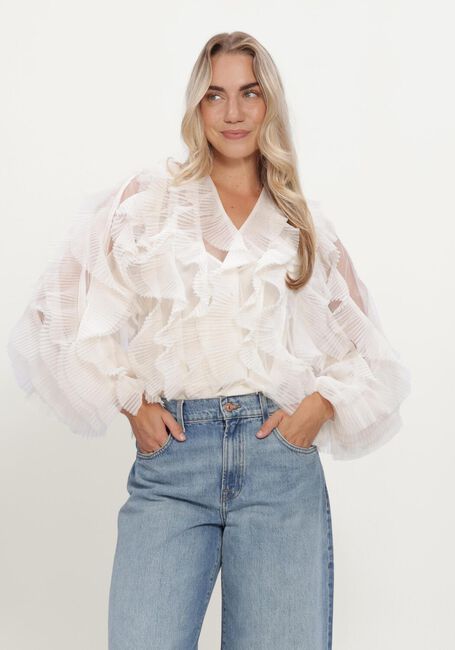 Gebroken wit DANTE6 Blouses DANTE6-PHORA TULLE RUFFLED TOP - large