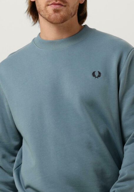 Blauwe FRED PERRY Trui CREW NECK SWEATSHIRT - large