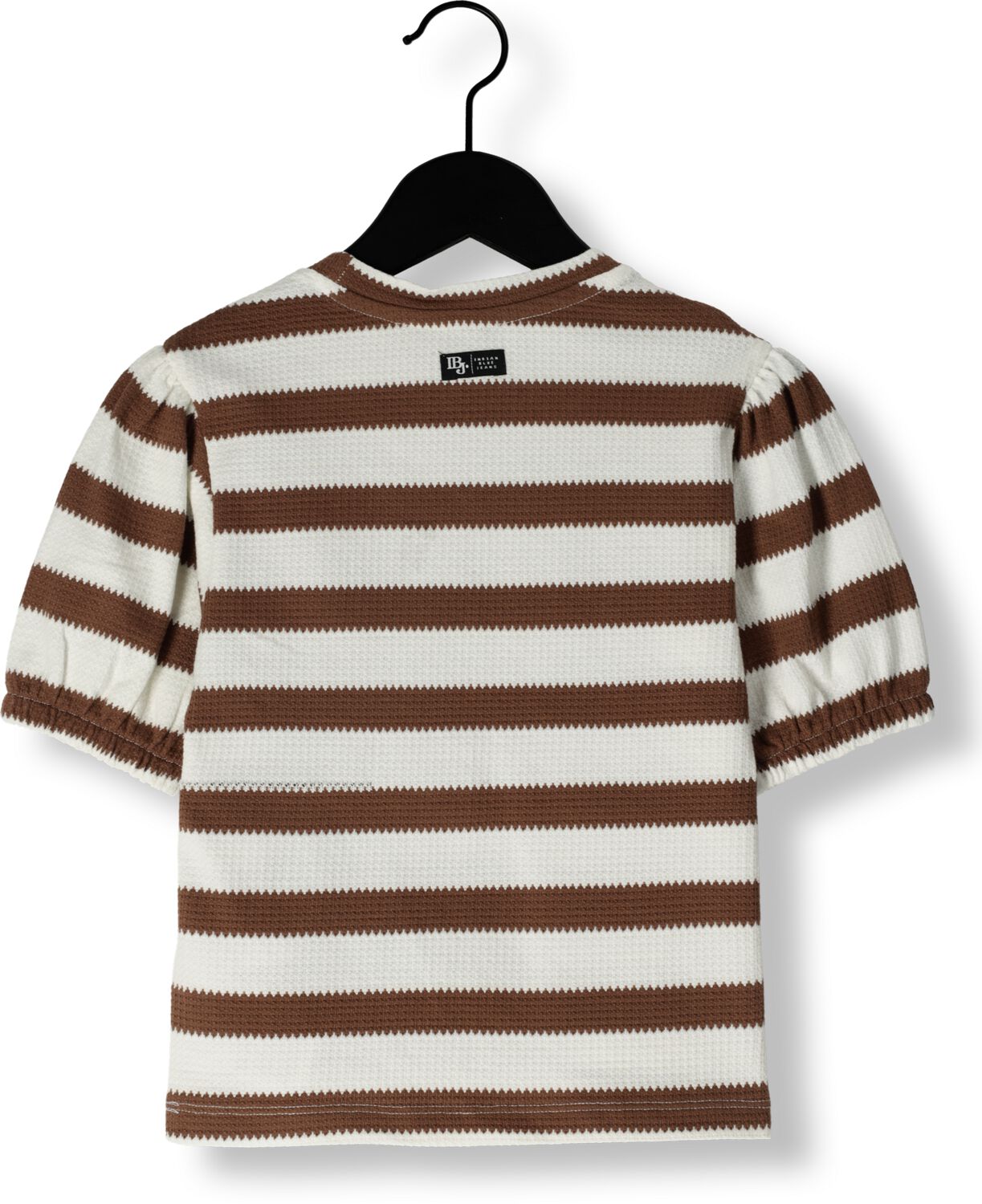 INDIAN BLUE JEANS Meisjes Tops & T-shirts T-shirt Striped Puffed Sleeve Bruin