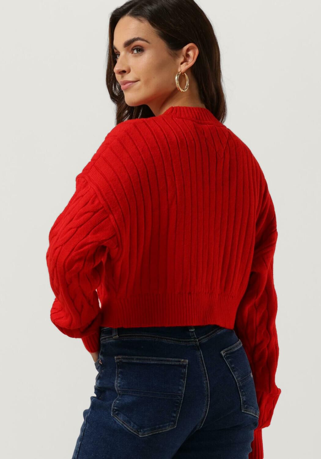 Rode tommy jeans store trui