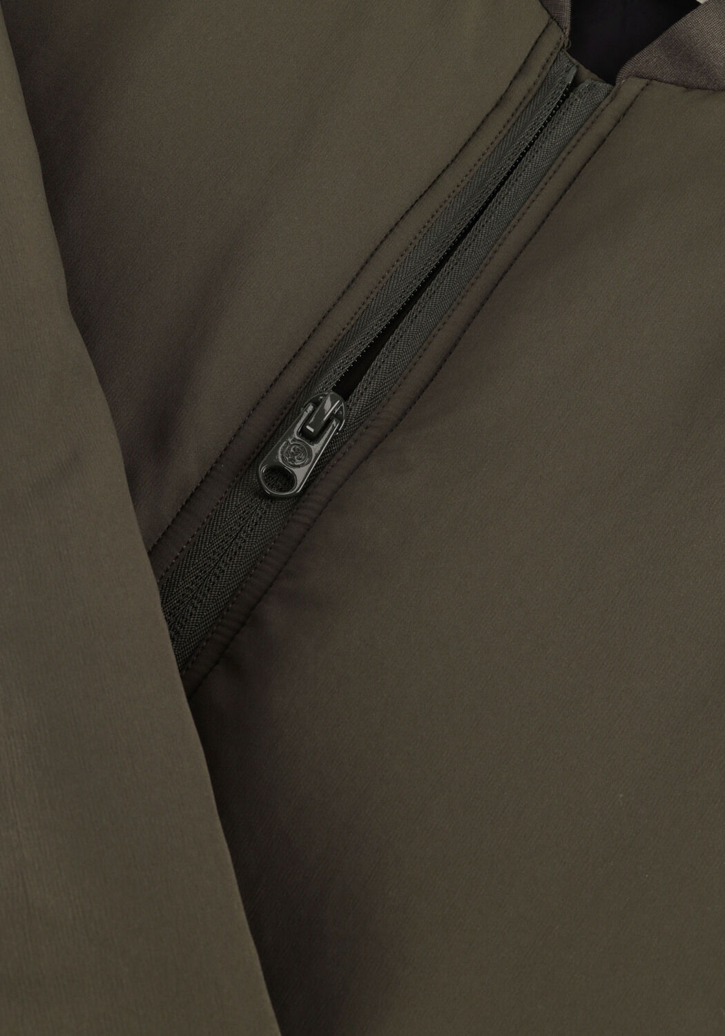 Groene CAST IRON Jack BOMBER JACKET THROTTLE BARKER - large