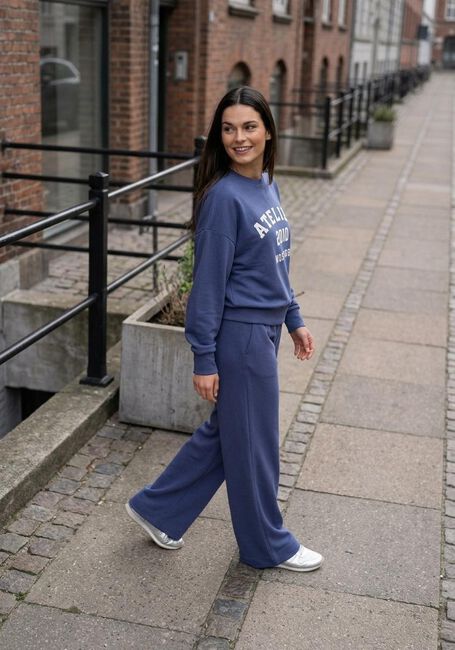 Blauwe MOS MOSH Wijde broek MMNIMA SWEATPANT - large