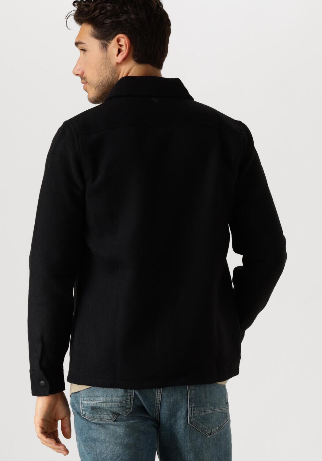 PURE PATH Heren Overshirts Regular Fit Shirts Over203 Zwart