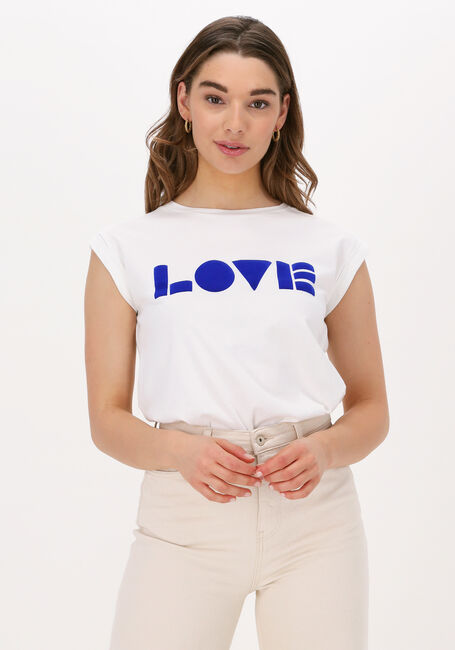 Witte BY-BAR T-shirt THELMA LOVE TOP - large