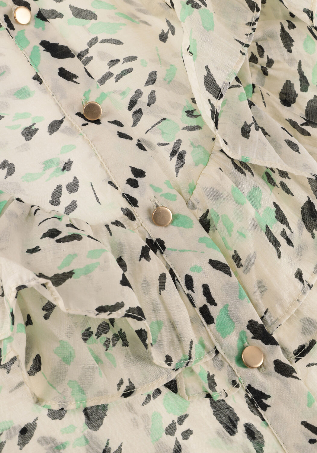 Mint SUMMUM Top BLOUSE GREEN SPOT PRINT SLEEVELESS - large