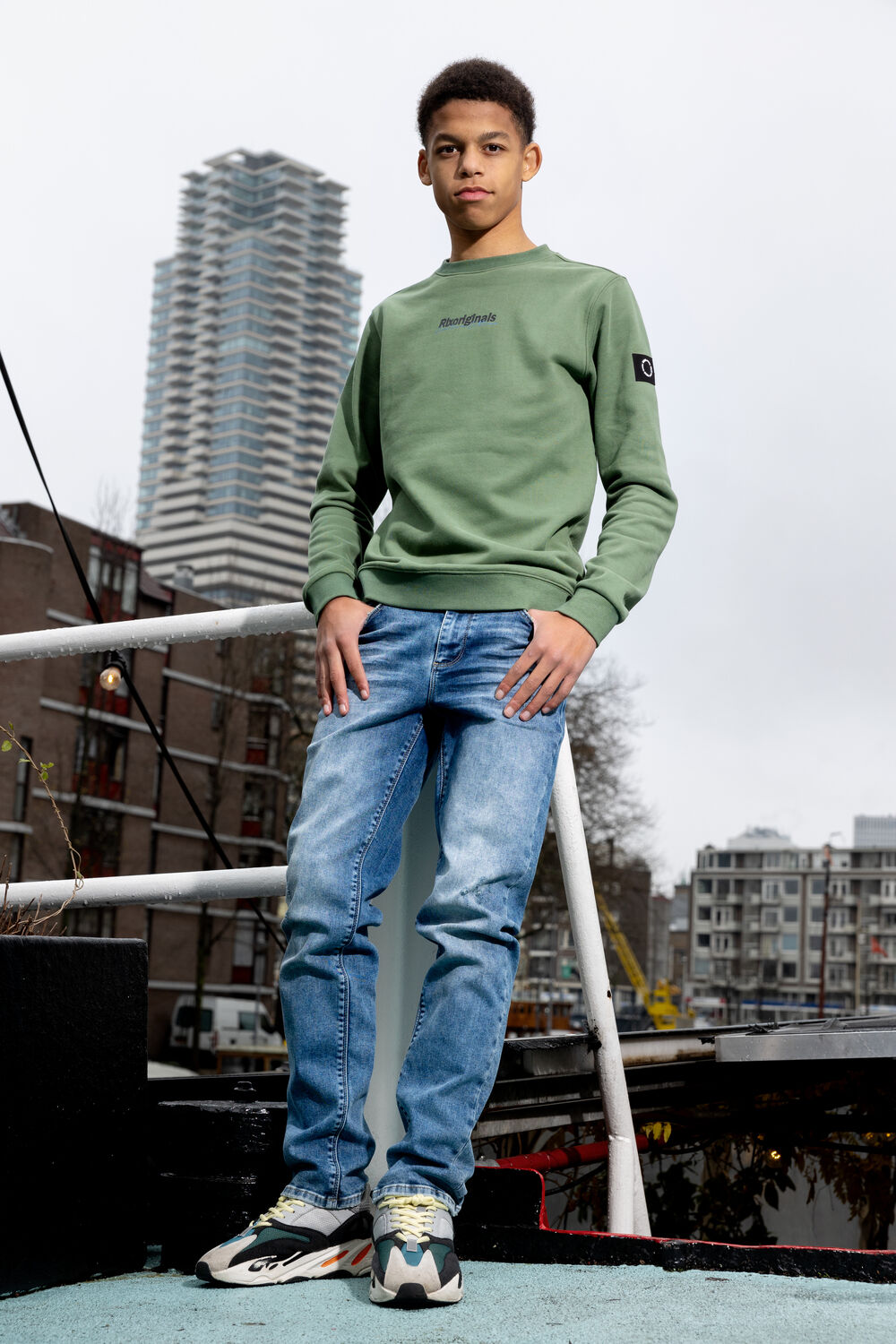 Groene RELLIX Sweater SWEATER RLX CREATIVE BRUSHED - large