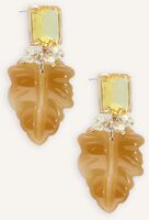 Bruine NOTRE-V Oorbellen EARRING LEAF BROWN Bruine NOTRE-V Oorbellen EARRING LEAF BROWN - medium