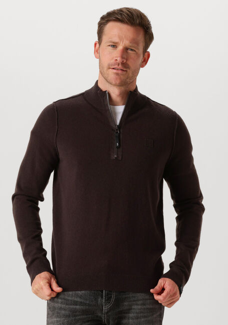 Bruine BUTCHER OF BLUE Trui CLIFDEN HALFZIP - large