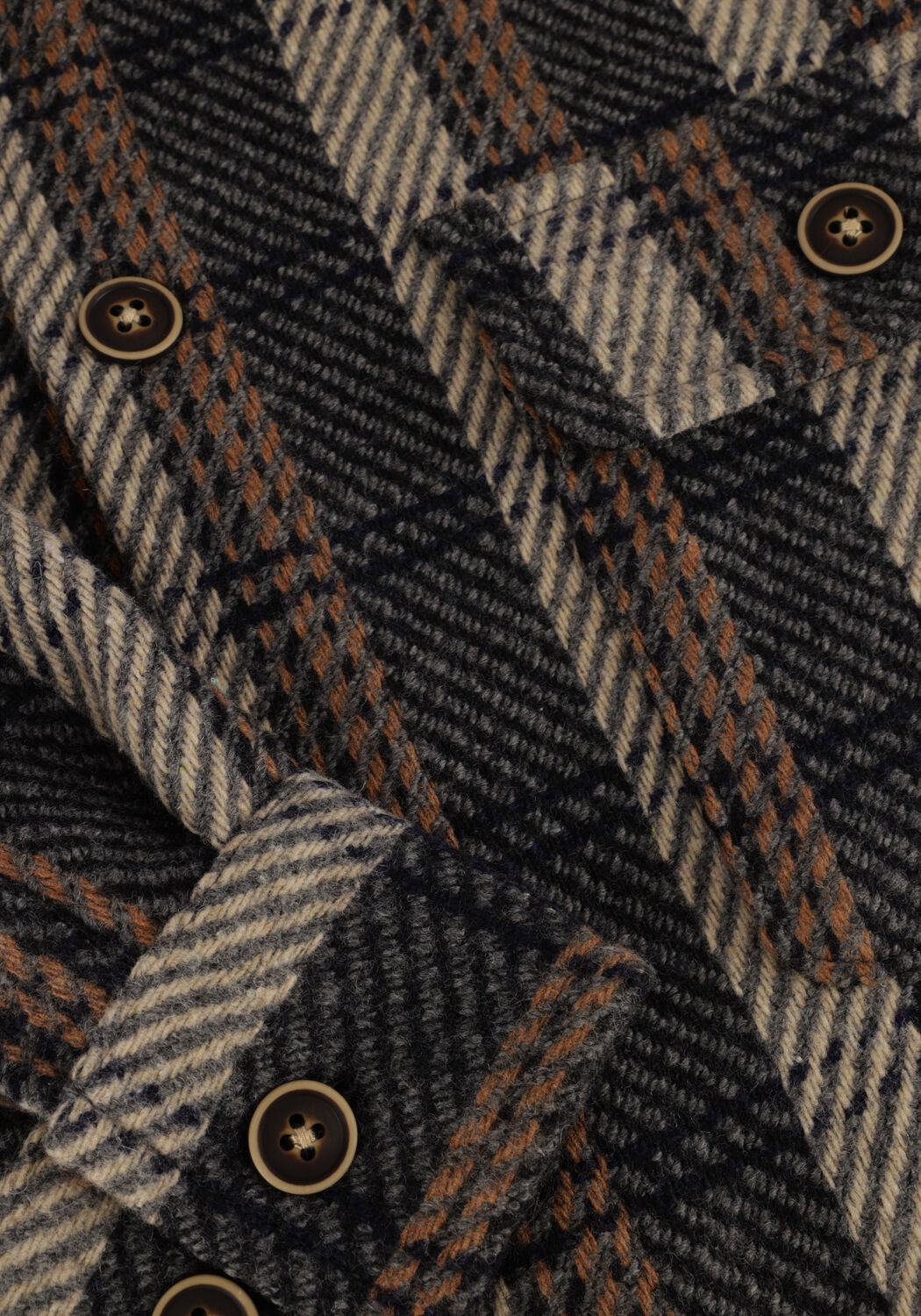 Donkergrijze ANERKJENDT Overshirt AKOSCAR CHECK OVERSHIRT - large