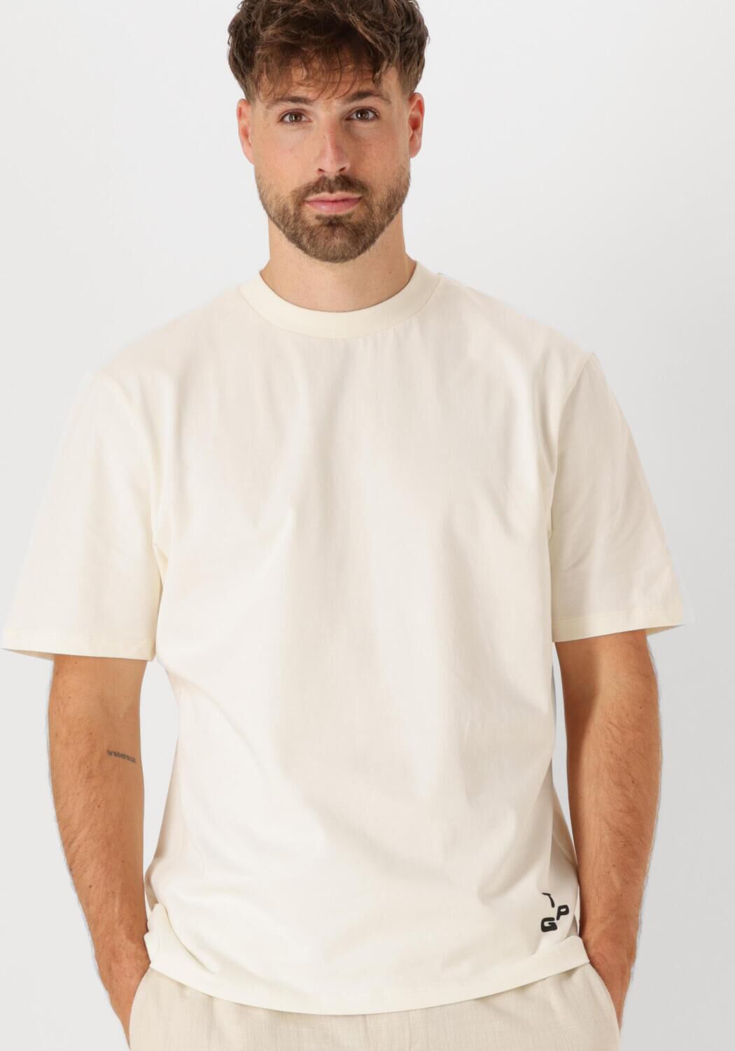 THE GOODPEOPLE Heren Polo's & T-shirts Titan Gebroken Wit