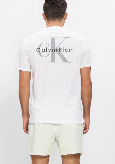 Witte CALVIN KLEIN T-shirt SS 30S CLASSIC BACK MONOLOGO TEE - large