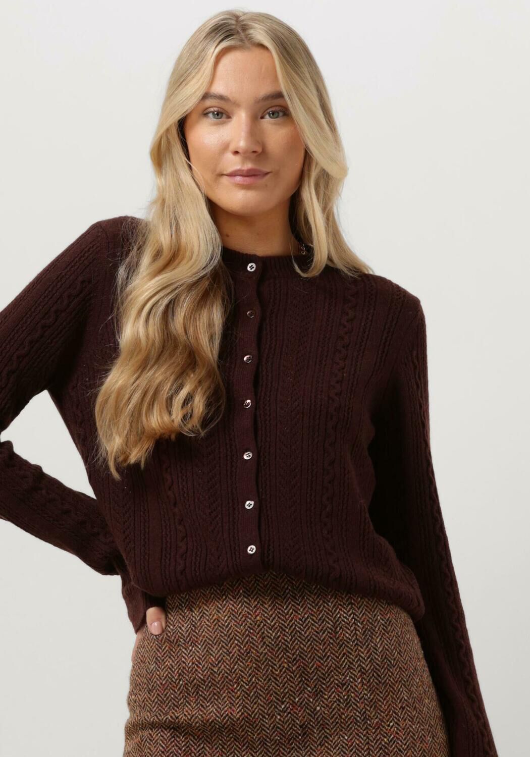 VANILIA Dames Truien & Vesten Classic Crew Cardi Bruin