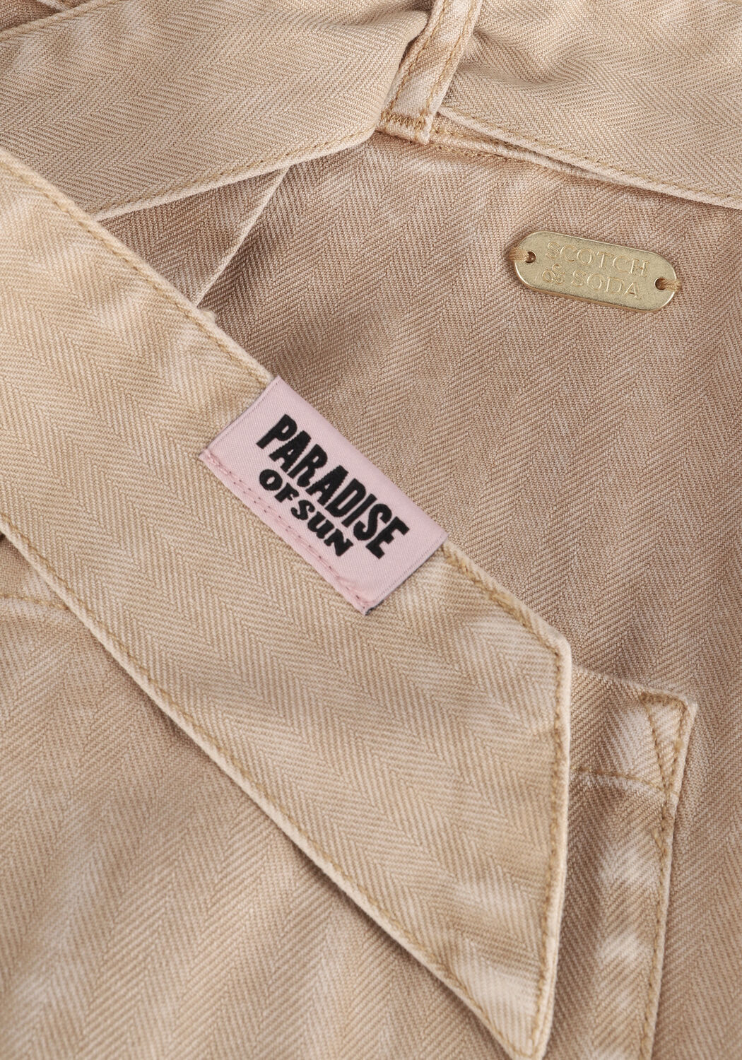 Camel SCOTCH & SODA Minirok GARMENT DYED BELTED SKIRT - large