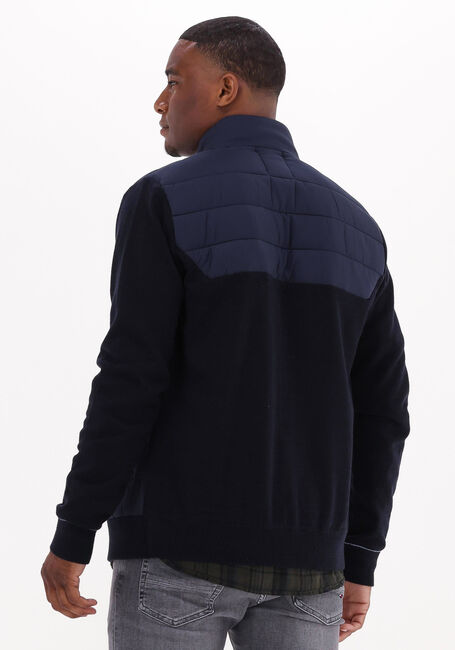 Blauwe SCOTCH & SODA Gewatteerde jas PADDED JACKET WITH KNITTED SLEEVE AND BACK PANEL - large