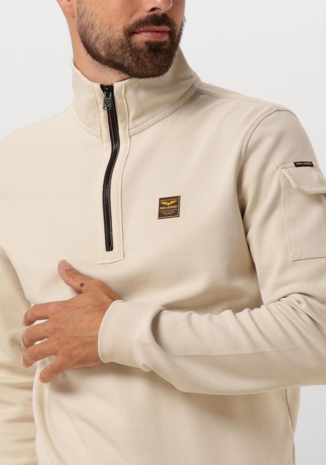 PME LEGEND Heren Truien & Vesten Half Zip Collar Interlock Jersey Groen
