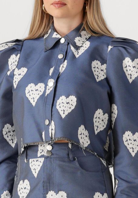 Blauwe STUDIO AMAYA Spijkerjas HEART JACKET - large