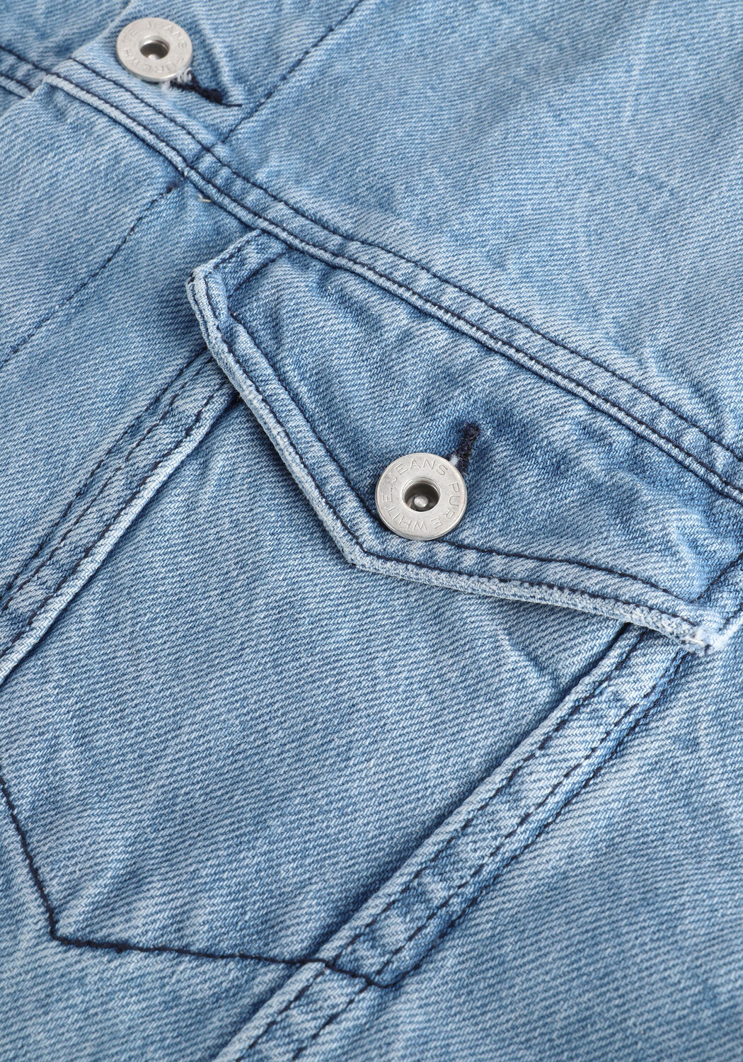 Blauwe PUREWHITE Spijkerjas 22010406 - large