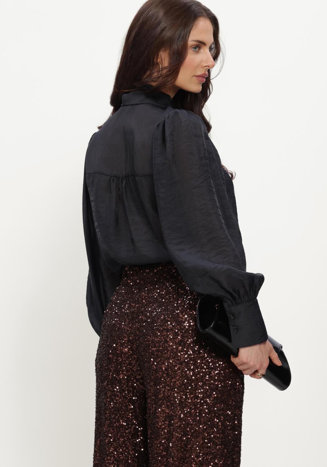 Zwarte STUDIO ANNELOES Blouses Marije blouse - large