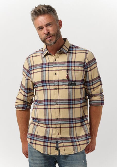 Beige SCOTCH & SODA Casual overhemd REGULAR FIT MID-WEIGHT BRUSED FLANNEL CHECK SHIRT - large