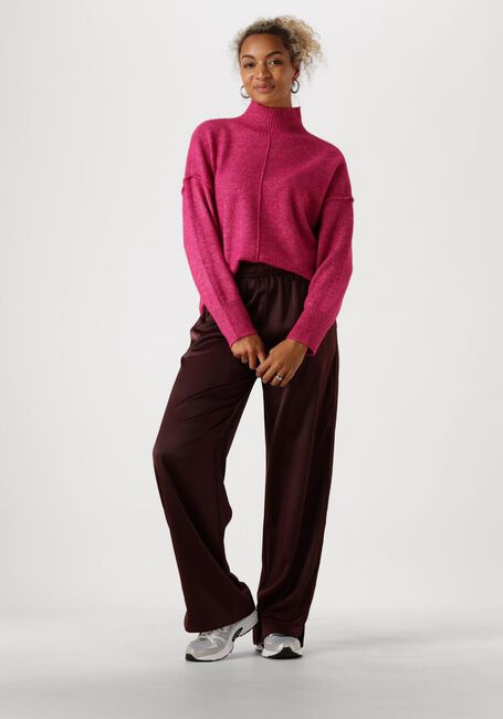 Bruine Y.A.S. Wijde broek YASPELANA HW PANT - large