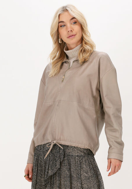 Taupe GOOSECRAFT Leren jas ROSA BLOUSE - large
