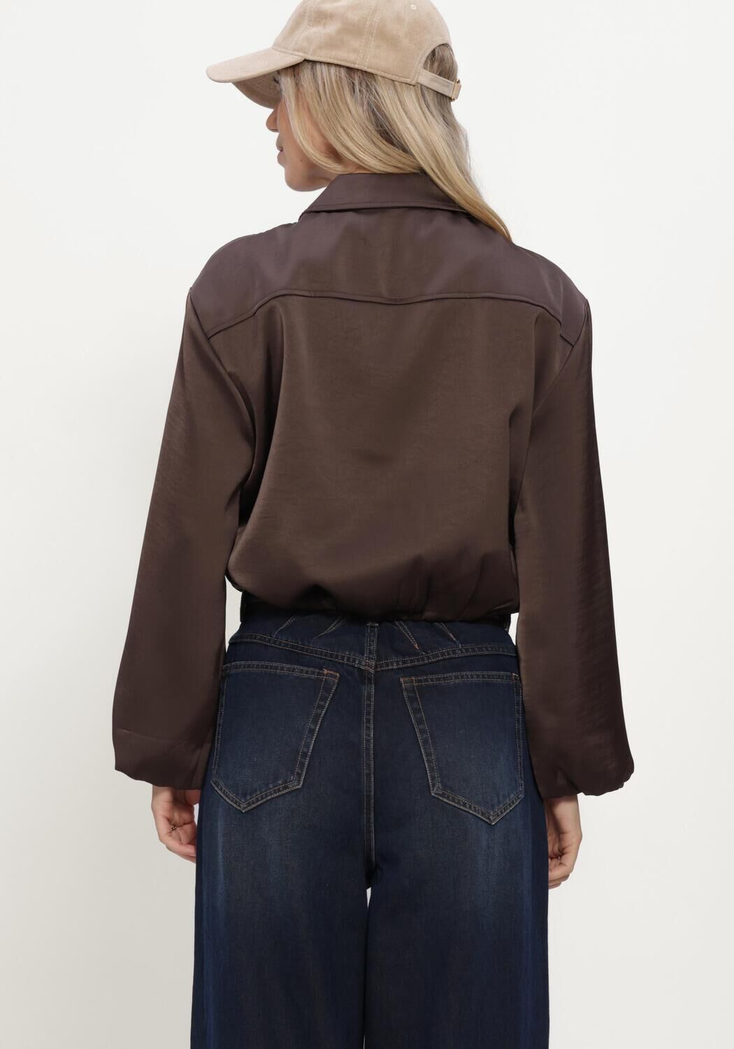 Bruine NEO NOIR Jack DENIELLE HEAVY SATEEN JACKET - large